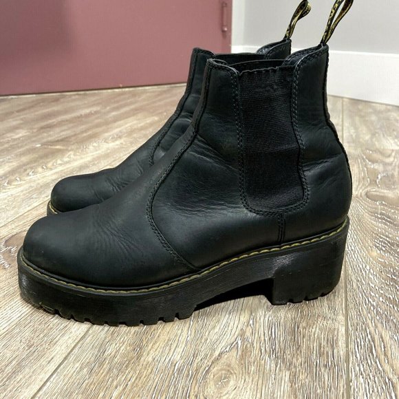 Dr Martens Rometty Black Chelsea Slip On Boots - Picture 2 of 9